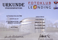 2009-11 Leonding Urkunde 2. Platz